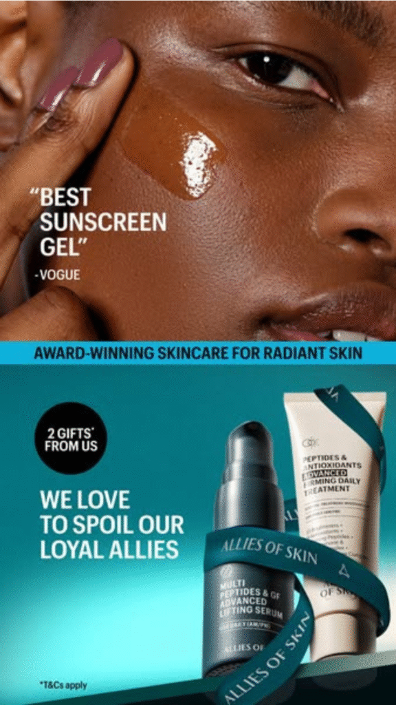 allies of skin media paid ad