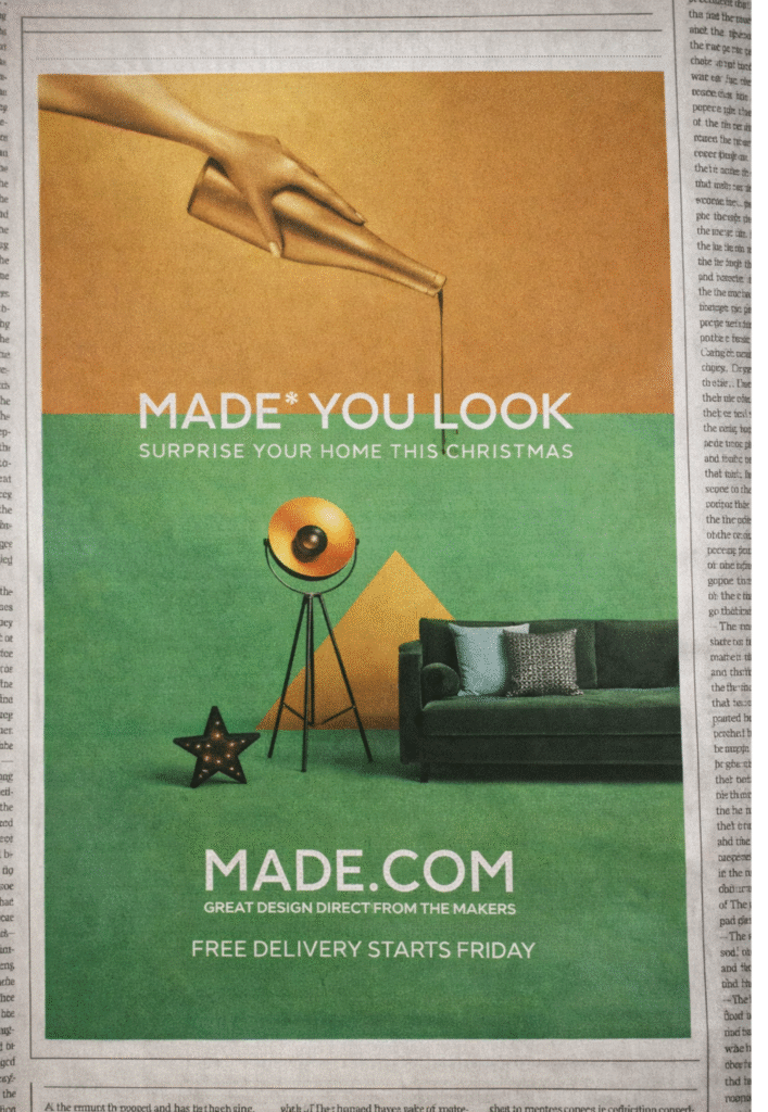 made.com newsletter clipping