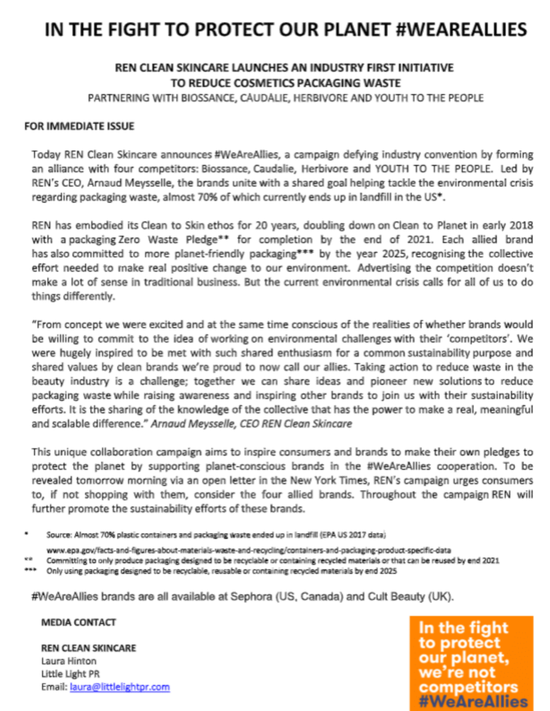 we are allies press release